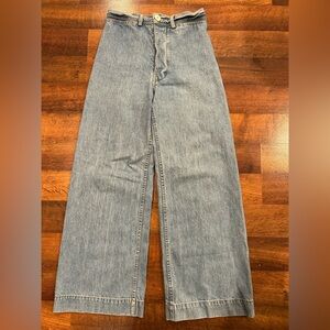 Jesse Kamm Sailor Pants Women’s Size 6 Wide Leg Jeans High Rise Made in USA